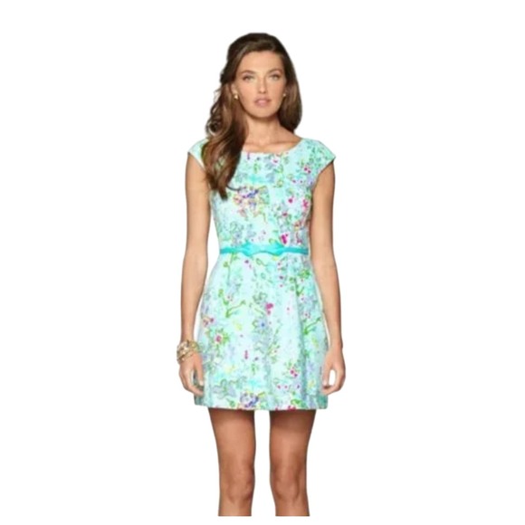 Lilly Pulitzer Briella Poolside Blue Southern Charm Dress Size Small - RARE FIND - Picture 1 of 11
